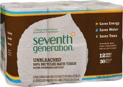 Seventh Generation - 1,600' Roll Length x 3.7" Sheet Width, Standard Roll Toilet Tissue - 400 Sheets per Roll, 2 Ply, Natural, Recycled Fiber - Americas Industrial Supply