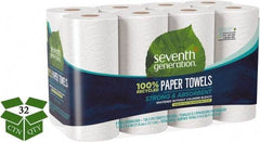 Seventh Generation - Perforated Roll of 2 Ply White Paper Towels - 11" Wide, No Added Dyes or Fragrances, 100% Recycled - Americas Industrial Supply