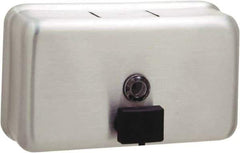 Bobrick - 40 oz Liquid Hand Soap Dispenser - Stainless Steel, Wall Mounted, Silver - Americas Industrial Supply