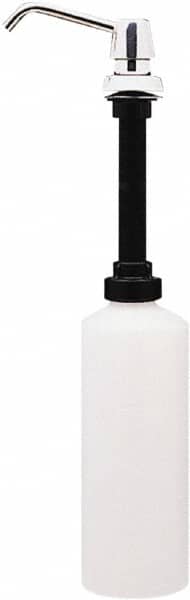 Bobrick - 34 oz Liquid Soap Dispenser Hardware - Plastic, Polyethylene & Stainless Steel, Counter Mounted, Chrome & Stainless Steel - Americas Industrial Supply