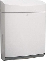 Bobrick - Manual, Plastic Paper Towel Dispenser - 15-1/4" High x 11-1/2" Wide x 4-3/4" Deep, 400 C-Fold or 525 Multi-Fold, Gray - Americas Industrial Supply