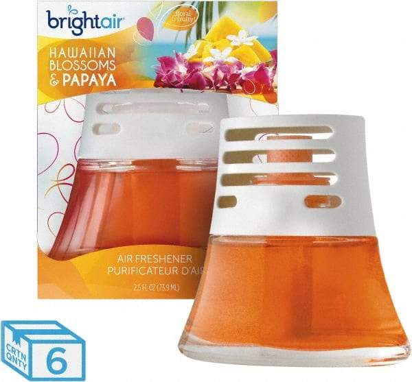 BRIGHT Air - 2.5 oz Diffuser Air Freshener - Liquid, Hawaiian Blossoms & Papaya Scent - Americas Industrial Supply