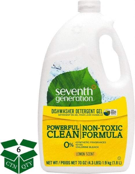 Seventh Generation - 70 oz Bottle Automatic Dishwashing Gel - Lemon Scented - Americas Industrial Supply
