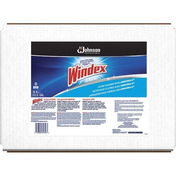 Windex - 5 Gal Bag-in-Box Unscented Glass Cleaner - Multipurpose Use - Americas Industrial Supply