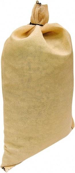 Made in USA - 14" Long x 26" High Sand Bag - Desert Tan Acrylic, For Spill Containment - Americas Industrial Supply