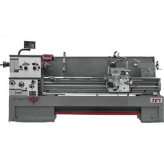 Jet - 18" Swing, 80" Between Centers, 230/460 Volt, Triple Phase Toolroom Lathe - 7MT Taper, 7-1/2 hp, 25 to 1,800 RPM, 3-1/8" Bore Diam, 44" Deep x 66" High x 136" Long - Americas Industrial Supply