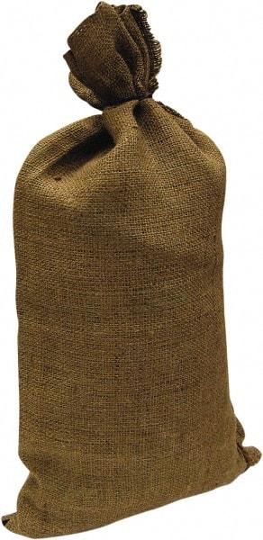 Made in USA - 14" Long x 26" High Sand Bag - Olive Green Burlap, For Spill Containment - Americas Industrial Supply