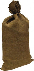Made in USA - 14" Long x 26" High Sand Bag - Olive Green Burlap, For Spill Containment - Americas Industrial Supply