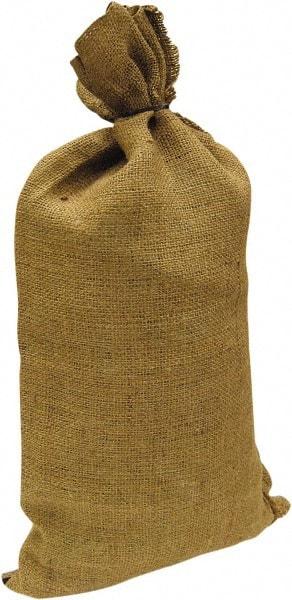 Made in USA - 14" Long x 26" High Sand Bag - Desert Tan Burlap, For Spill Containment - Americas Industrial Supply