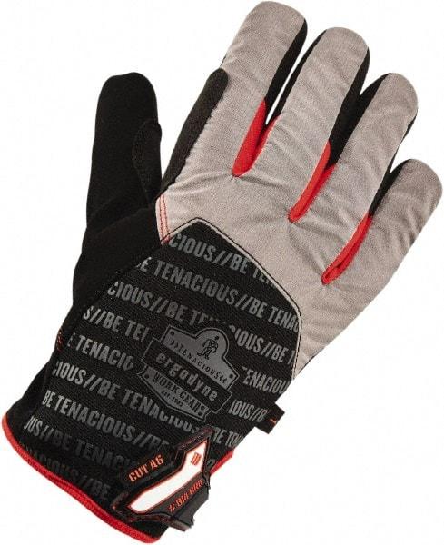 Ergodyne - Size S (7), ANSI Cut Lvl A6, Synthetic Armortex Cut Resistant Gloves - Hook & Loop Cuff, Black, Paired - Americas Industrial Supply