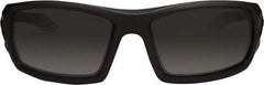 Ergodyne - Smoke Lenses, Framed Safety Glasses - Anti-Fog, Matte Black Frame, Size Universal, Wrap Around - Americas Industrial Supply