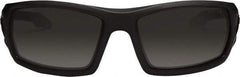 Ergodyne - Smoke Lenses, Framed Safety Glasses - Uncoated Lenses, Matte Black Frame, Size Universal, Wrap Around - Americas Industrial Supply