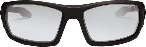 Ergodyne - Indoor/Outdoor Lenses, Framed Safety Glasses - Anti-Fog, Matte Black Frame, Size Universal, Wrap Around - Americas Industrial Supply