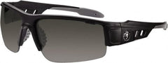 Ergodyne - Smoke Lenses, Framed Safety Glasses - Anti-Fog, Matte Black Frame, Size Universal, Wrap Around - Americas Industrial Supply