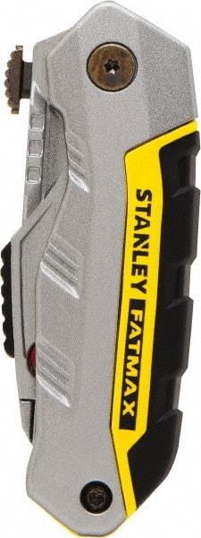 Stanley - 2-7/16" Blade, 8" OAL, Straight Pocket Knife - 4-3/4" Closed Length, Steel, 3 Blades, 1 Edge - Americas Industrial Supply