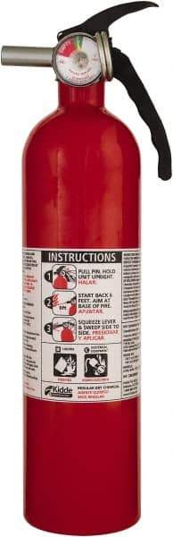 Kidde - 2.9 Lb, 10-B:C Rated, Dry Chemical Fire Extinguisher - 3-1/4" Diam x 13-3/4" High, 100 psi, 12' Discharge in 12 sec, Seamless Aluminum Cylinder - Americas Industrial Supply