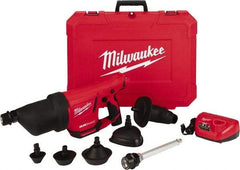 Milwaukee Tool - 12V Lithium-Ion Battery Battery Drain Cleaning Machine - For 1" to 4" Pipe - Americas Industrial Supply