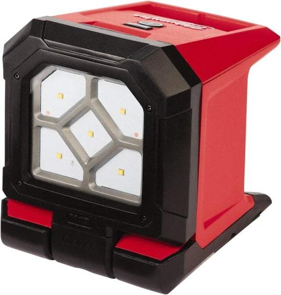 Milwaukee Tool - 18 Volts, 1500 Lumens, Cordless Work Light - Red/Black, Up to 20 hr Run Time - Americas Industrial Supply