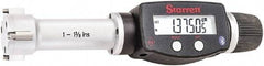 Starrett - 1" to 1-3/8", IP67, Carbide Face Electronic Inside Micrometer - 0.00005" Resolution, 0.00015" Accuracy, 2-5/8" Gage Depth - Americas Industrial Supply