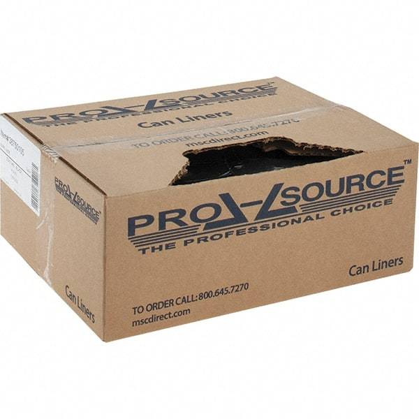 PRO-SOURCE - 1 mil Thick, Heavy-Duty Trash Bags - Linear Low-Density Polyethylene (LLDPE), Flat Pack Dispenser, 40" Wide x 46" High, Black - Americas Industrial Supply