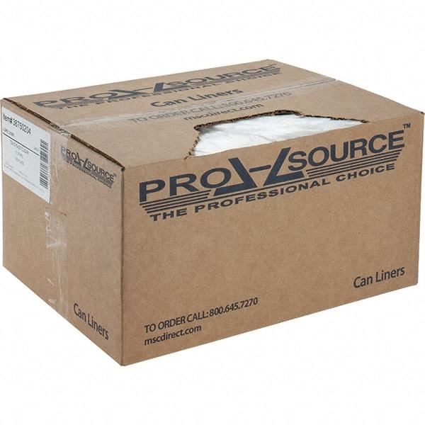 PRO-SOURCE - 1 mil Thick, Heavy-Duty Trash Bags - Linear Low-Density Polyethylene (LLDPE), Flat Pack Dispenser, 12" Wide x 35" High, Clear - Americas Industrial Supply