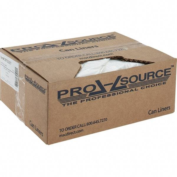 PRO-SOURCE - 2 mil Thick, Heavy-Duty Trash Bags - Linear Low-Density Polyethylene (LLDPE), Flat Pack Dispenser, 38" Wide x 48" High, Clear - Americas Industrial Supply