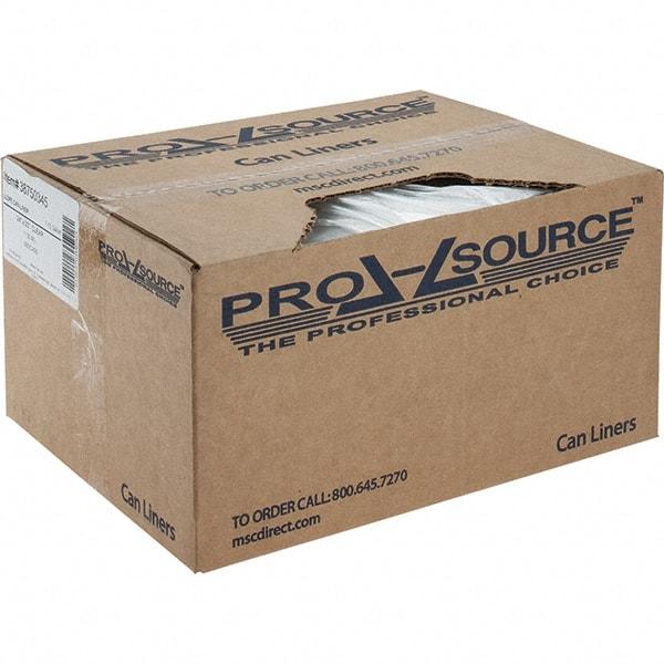 PRO-SOURCE - 1 mil Thick, Heavy-Duty Trash Bags - Linear Low-Density Polyethylene (LLDPE), Flat Pack Dispenser, 15" Wide x 23" High, Clear - Americas Industrial Supply