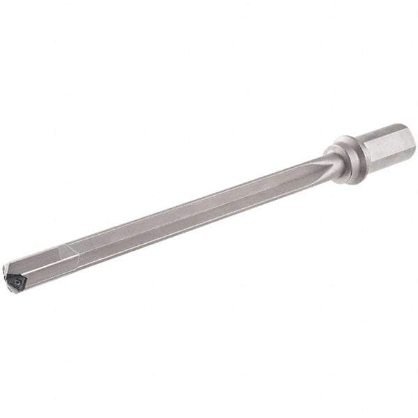 Iscar - 17.81" Max Drill Depth, 25xD, 0.687" Diam, Indexable Insert Drill - 1 Insert, 1" Shank Diam, Weldon Flat Shank - Americas Industrial Supply