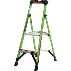 Little Giant Ladder - 2 Steps, 4' High, Type IA Rating, Fiberglass Step Ladder - 300 Lb Capacity, 19" Base Width - Americas Industrial Supply