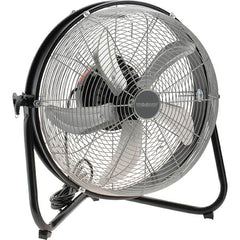 PRO-SOURCE - 18" Blade, 5/64 hp, 1,550, 2,000 & 2,680 CFM, Oscillating Industrial Circulation Fan - Floor Stand, 120 Volts, 3 Speed - Americas Industrial Supply