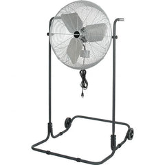 PRO-SOURCE - 24" Blade, 1/8 hp, 2,220 CFM, High Floor Stand Industrial Circulation Fan - Floor Stand, 115 Volts, 2.4 Amps, 3 Speed - Americas Industrial Supply