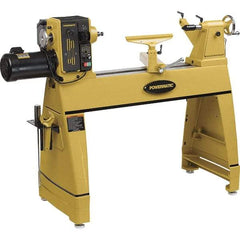 Powermatic - 20" Swing, 36" Between Centers, 220 Volt, Triple Phase Toolroom Lathe - 2MT Taper, 2 hp, 15 to 3,200 RPM, 5/8" Bore Diam, 36-1/2" Deep x 47" High x 81" Long - Americas Industrial Supply