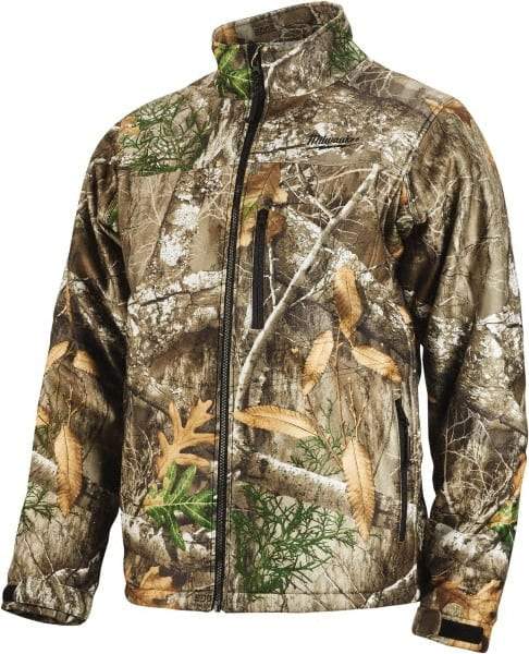 Milwaukee Tool - Size M Heated Jacket - Camouflage, Polyester, Zipper Closure, 40 to 42" Chest - Americas Industrial Supply