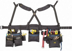 CLC - 29 to 46" Waist Tool Rig - 28 Pocket, Black/Blue, Polyester - Americas Industrial Supply