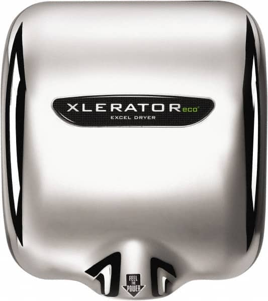 Excel Dryer - 530 Watt Silver Finish Electric Hand Dryer - 110/120 Volts, 4.5 Amps, 11-3/4" Wide x 12-11/16" High x 6-11/16" Deep - Americas Industrial Supply
