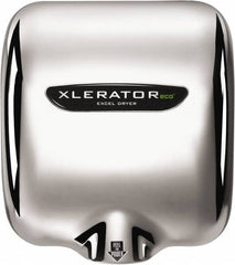 Excel Dryer - 500 Watt Silver Finish Electric Hand Dryer - 208/277 Volts, 2.2 Amps, 11-3/4" Wide x 12-11/16" High x 6-11/16" Deep - Americas Industrial Supply