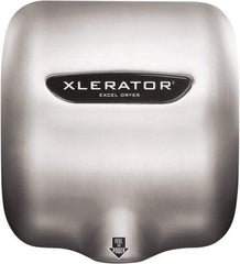 Excel Dryer - 1490 Watt Silver Finish Electric Hand Dryer - 208/277 Volts, 6.2 Amps, 11-3/4" Wide x 12-11/16" High x 6-11/16" Deep - Americas Industrial Supply