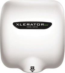 Excel Dryer - 530 Watt White Finish Electric Hand Dryer - 110/120 Volts, 4.5 Amps, 11-3/4" Wide x 12-11/16" High x 6-11/16" Deep - Americas Industrial Supply