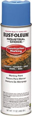 Rust-Oleum - 17 fl oz Blue Paint & Primer - 400' Coverage at 1" Wide, Solvent Base Formula, >500 gL VOC - Americas Industrial Supply