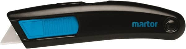 Martor USA - Retractable Utility Knife - 2.18" Stainless Steel Blade, Aluminum Handle, 1 Blade Included - Americas Industrial Supply