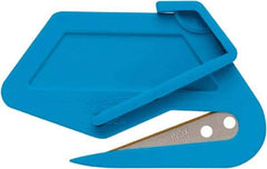 Martor USA - Retractable Utility Knife - Black & Blue Polycarbonate Handle, 1 Blade Included - Americas Industrial Supply