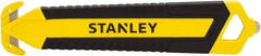 Stanley - Recessed/Concealed Fixed Blade Safety Cutter - 0.2145" Steel Blade, Yellow & Black Bi-Material Handle, 1 Blade Included - Americas Industrial Supply