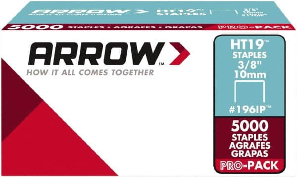 Arrow - 3/8" Wide High Carbon Steel Light-Duty Staples - 3/8" Leg Length - Americas Industrial Supply