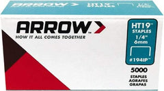 Arrow - 3/8" Wide High Carbon Steel Light-Duty Staples - 1/4" Leg Length - Americas Industrial Supply