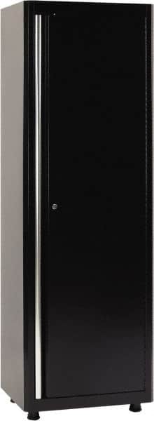 Sandusky Lee - 4 Shelf Locking Storage Cabinet - Steel, 24" Wide x 18" Deep x 72" High, Black - Americas Industrial Supply