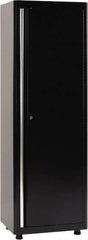 Sandusky Lee - 4 Shelf Locking Storage Cabinet - Steel, 24" Wide x 18" Deep x 72" High, Black - Americas Industrial Supply