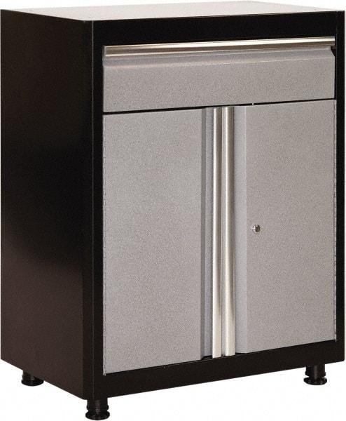 Sandusky Lee - 3 Shelf Base Storage Cabinet - Steel, 30" Wide x 18" Deep x 36" High, Black/Multi-Granite - Americas Industrial Supply