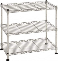 Sandusky Lee - 3 Shelf Wire Shelving Unit - 18" Wide x 10" Deep x 18" High, - Americas Industrial Supply