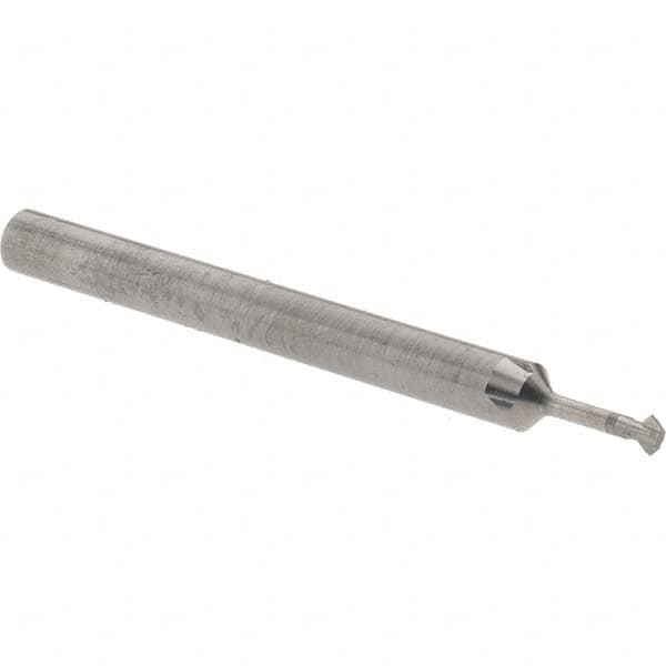Accupro - 5/64° 5/64" Cut Diam, 0.039" Cut Width, 1/8" Shank, Solid Carbide Double-Angle Cutter - Americas Industrial Supply