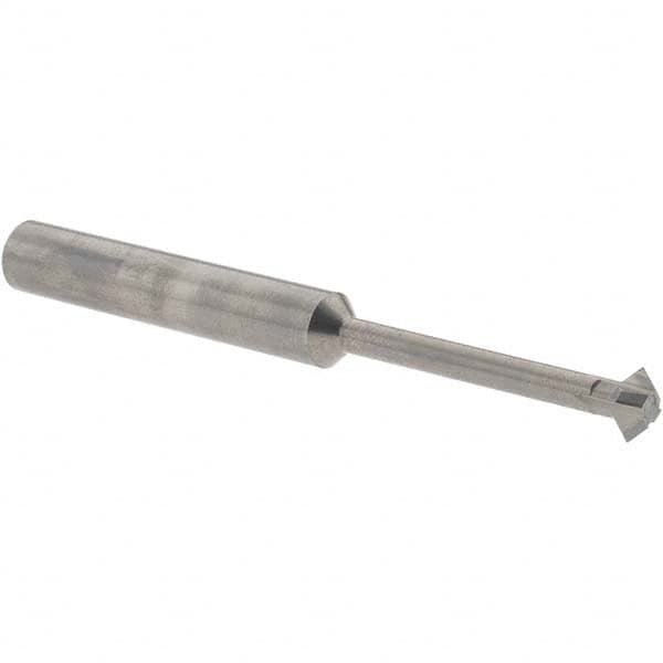 Accupro - ° 6mm Cut Diam, 0.118" Cut Width, 1/4" Shank, Solid Carbide Double-Angle Cutter - Americas Industrial Supply